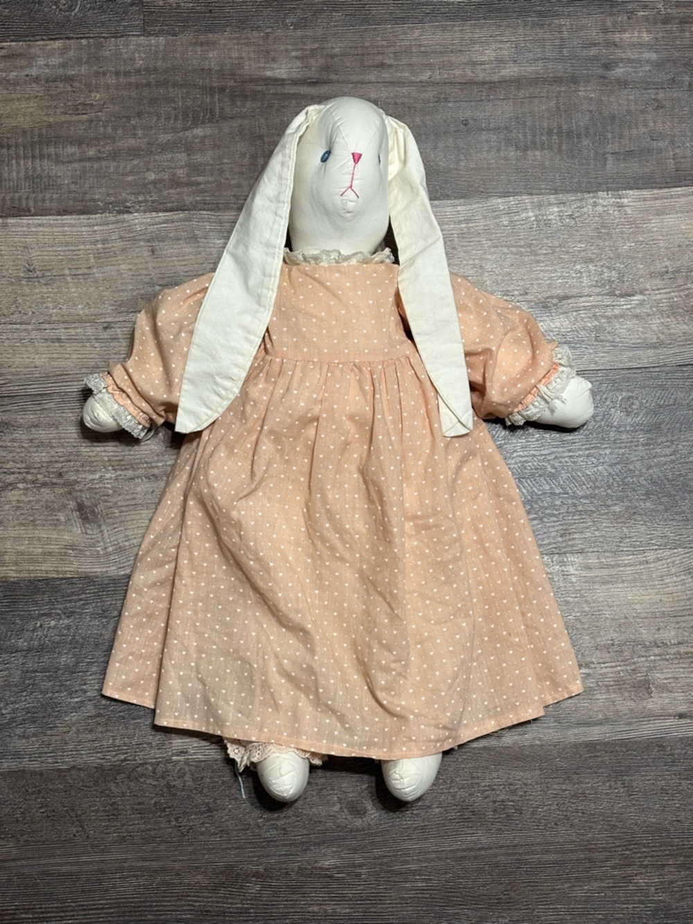 Primitive Granny/Cottage Core Handmade Bunny Plush Doll 26 inches